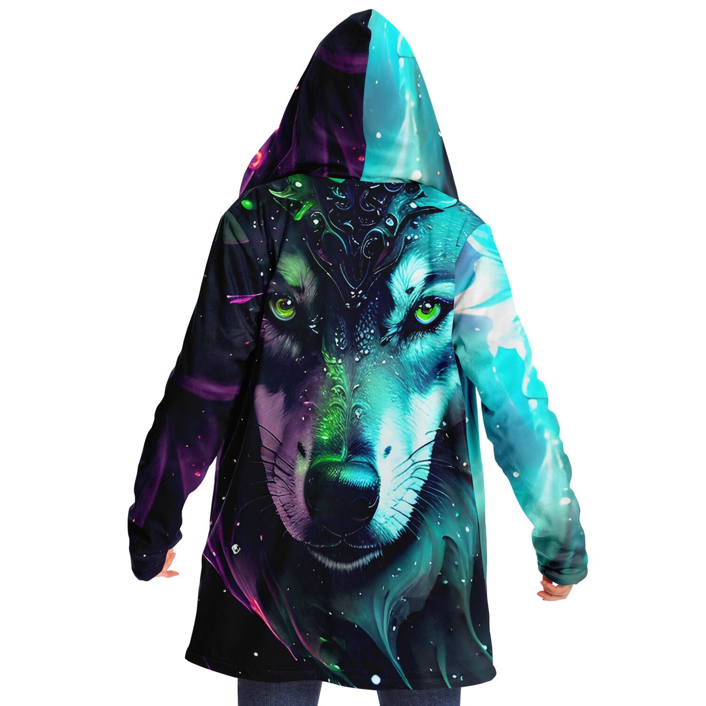 Epic Cloak - Cosmic Dusk Wolf Hoodie Cloak