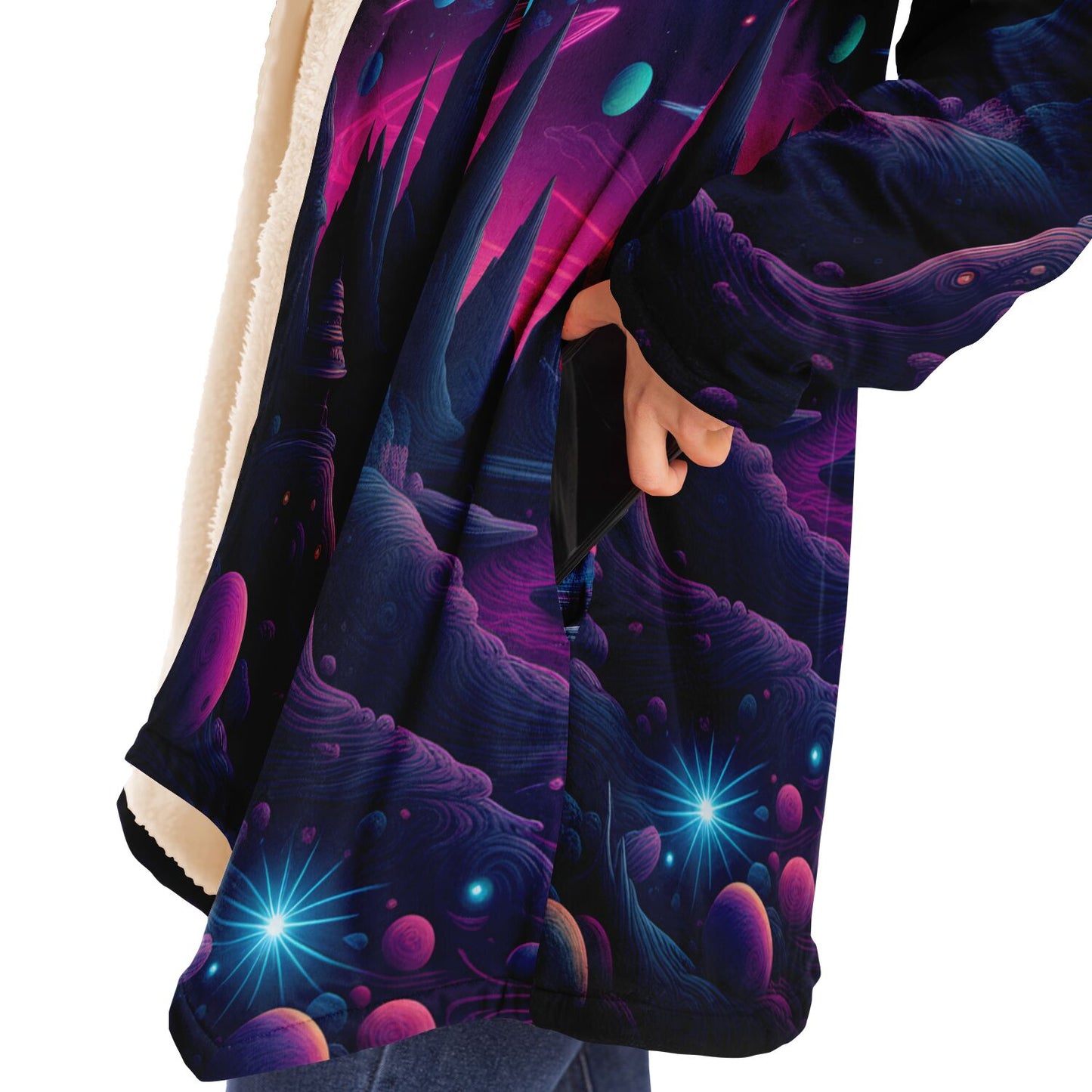 Epic Cloak - Cosmic Neon Dreams Hoodie Cloak