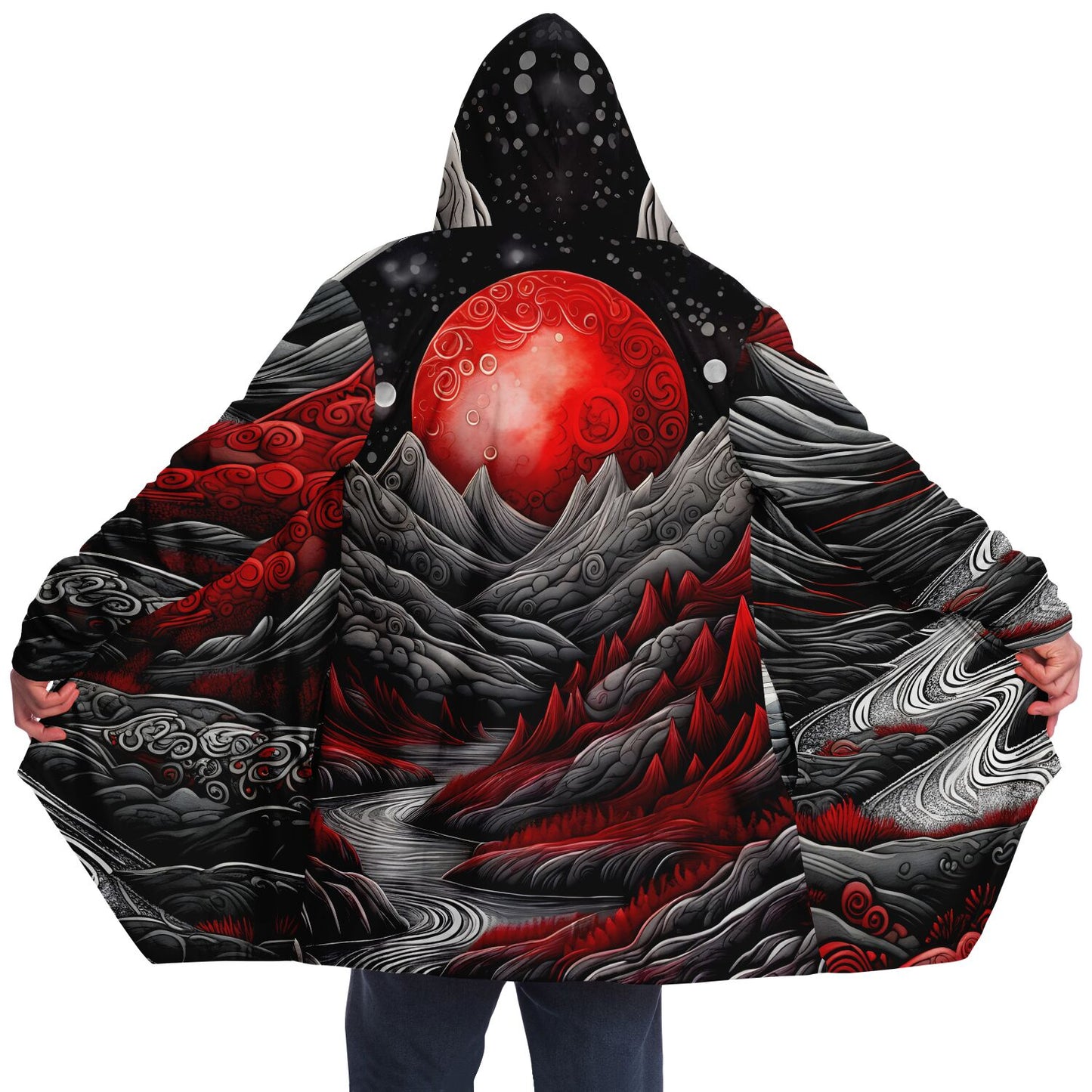 Epic Cloak - Crimson Moonrise Hoodie Cloak