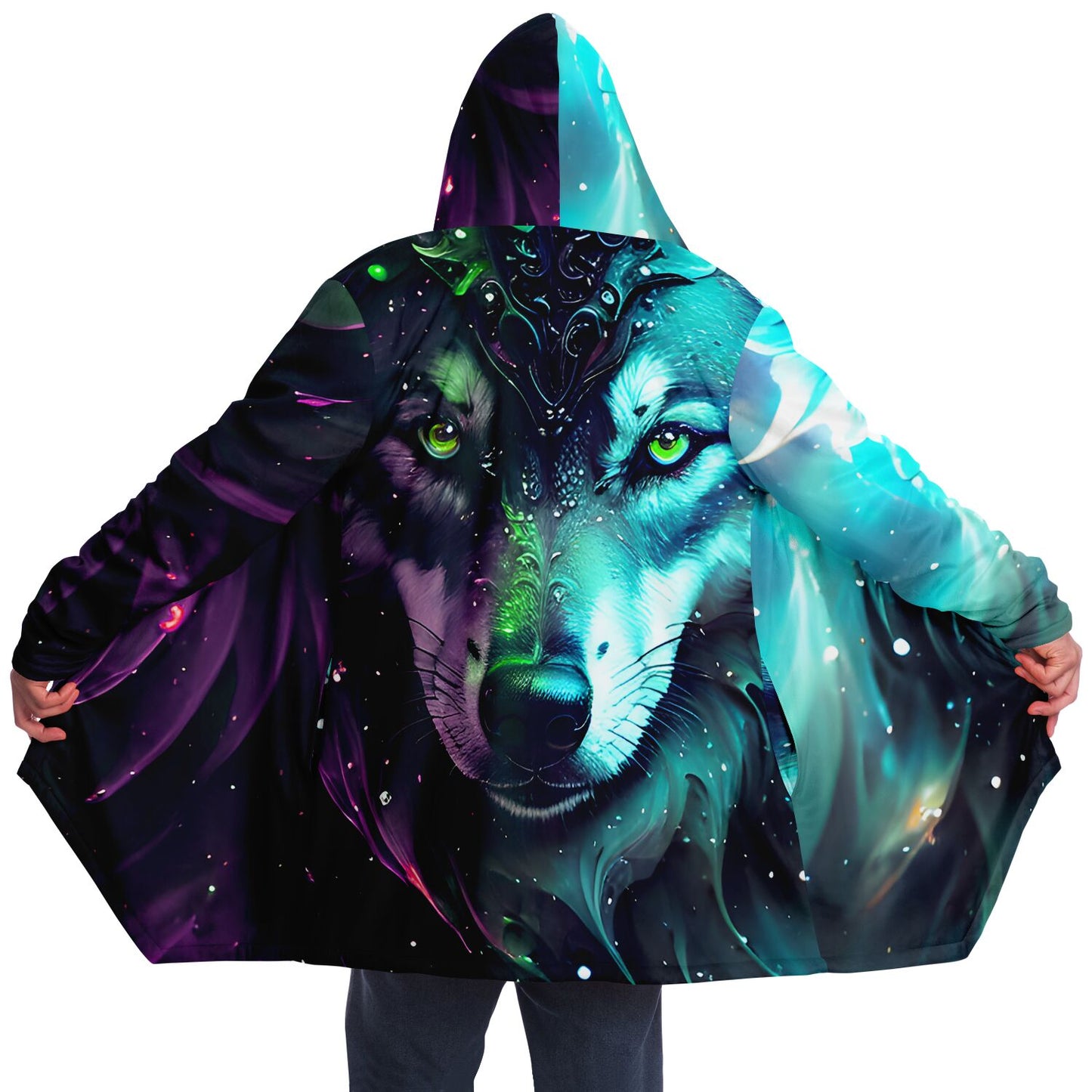 Epic Cloak - Cosmic Dusk Wolf Hoodie Cloak