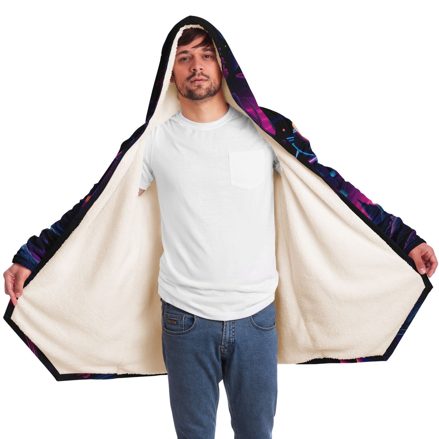 Epic Cloak - Cosmic Neon Dreams Hoodie Cloak