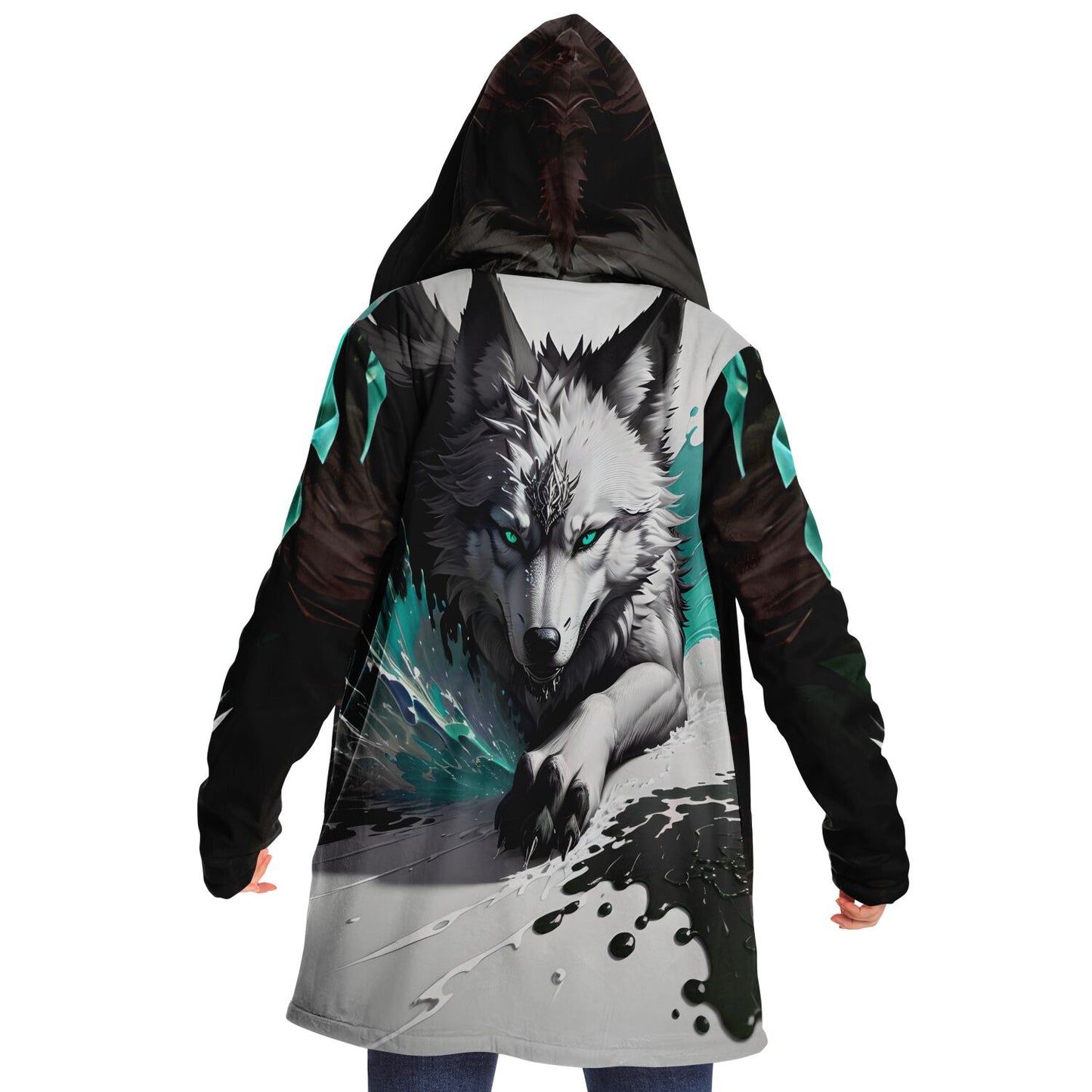 Epic Cloak - Wild Splatter Wolf Hoodie Cloak