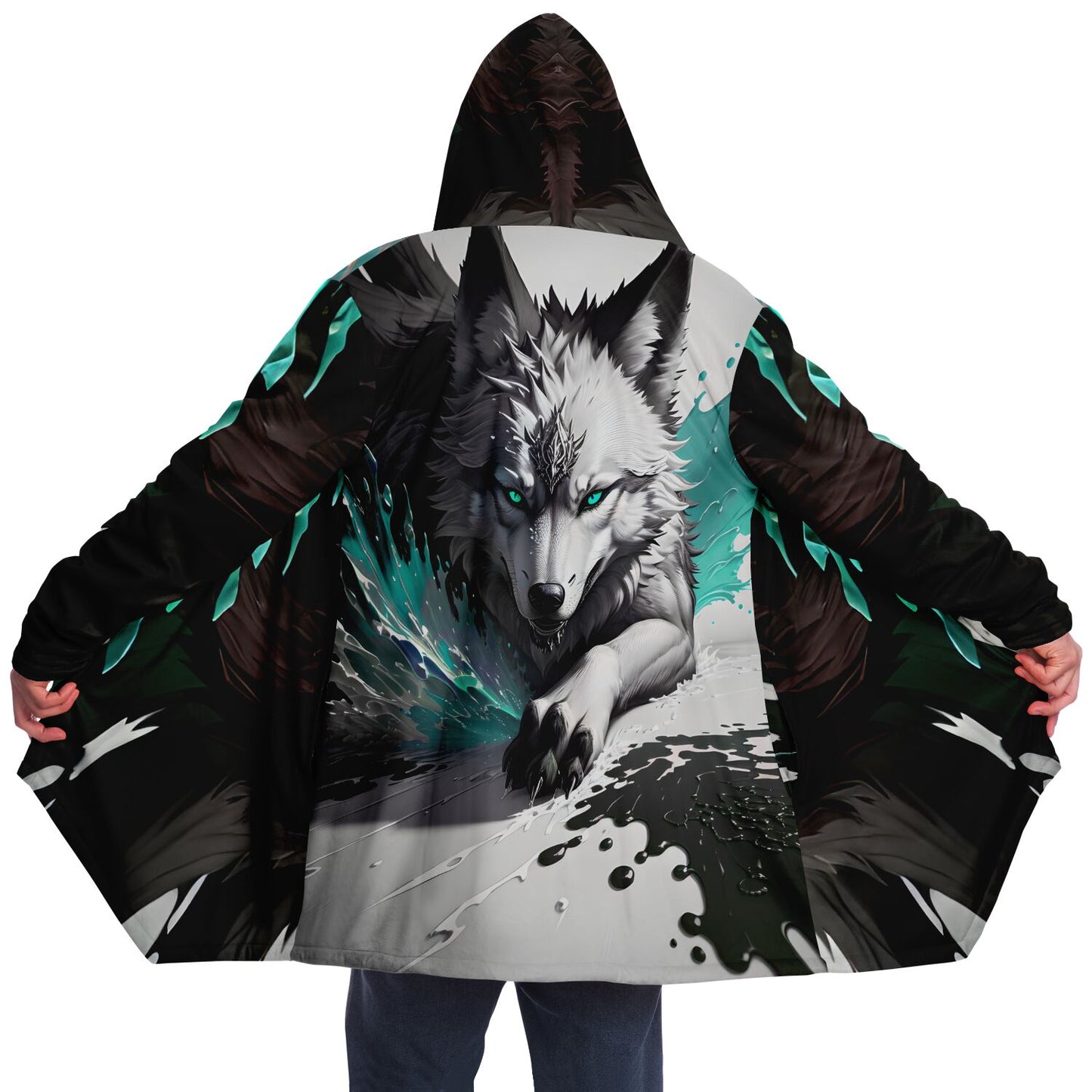 Epic Cloak - Wild Splatter Wolf Hoodie Cloak