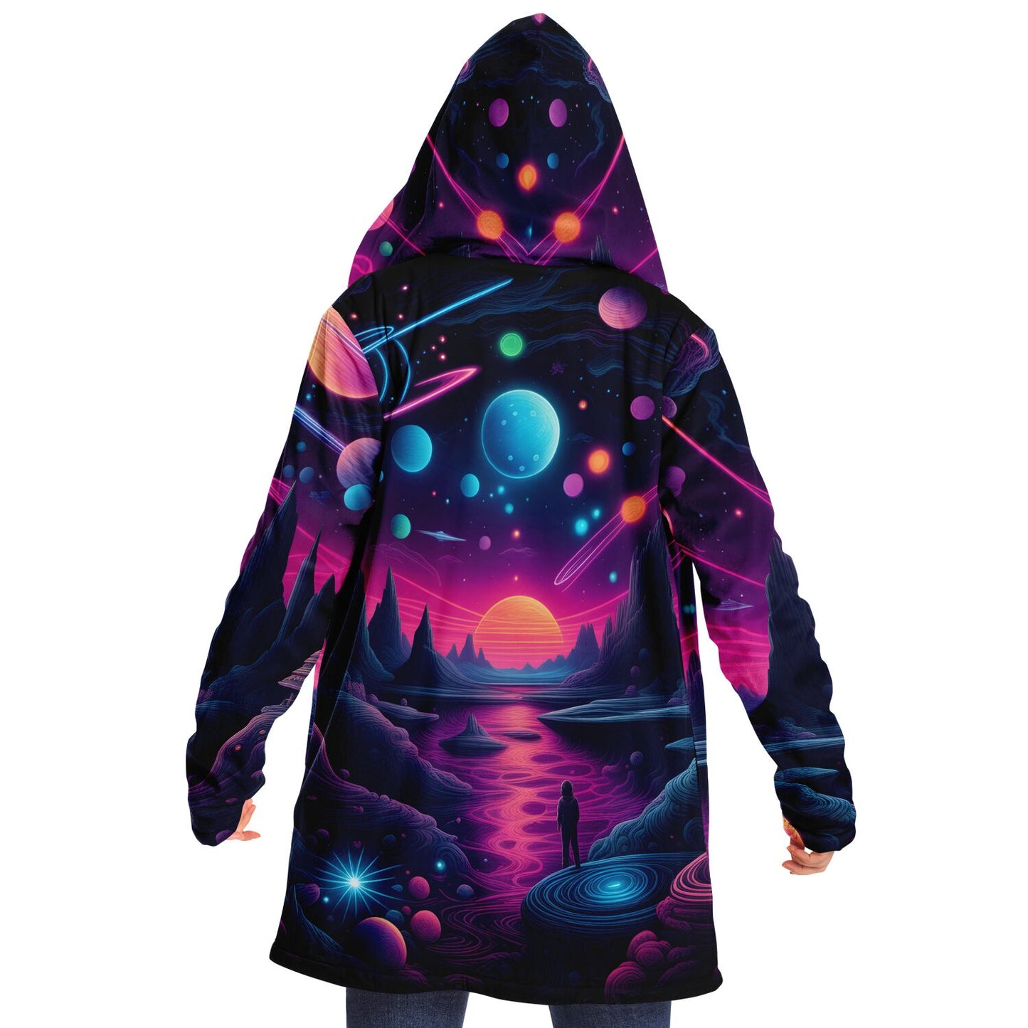 Epic Cloak - Cosmic Neon Dreams Hoodie Cloak