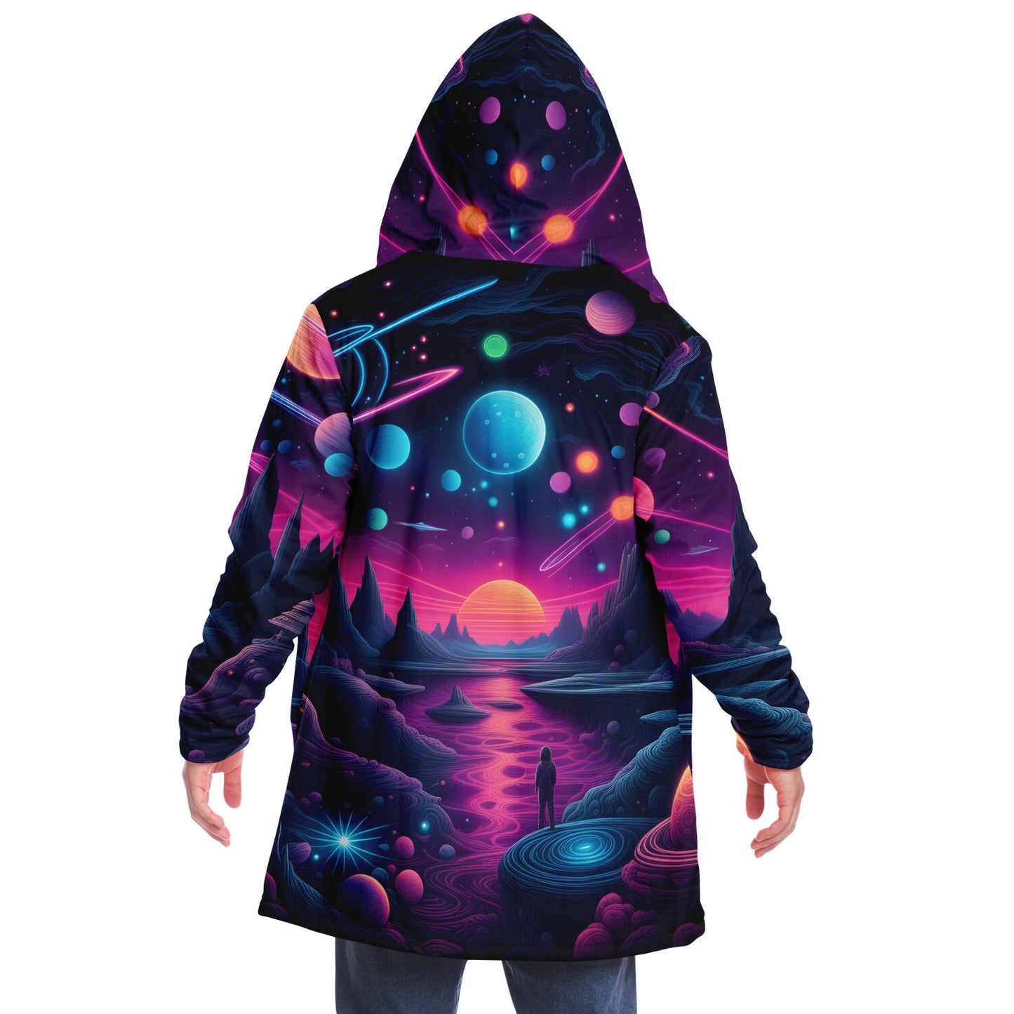 Epic Cloak - Cosmic Neon Dreams Hoodie Cloak