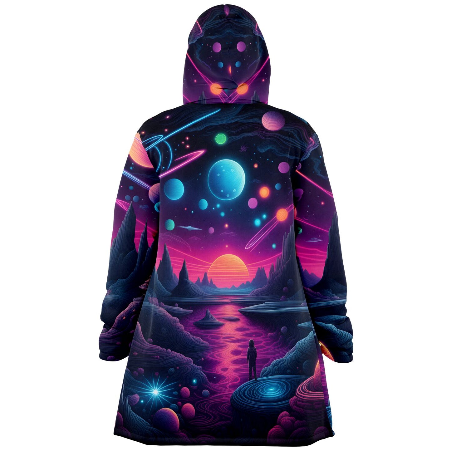 Epic Cloak - Cosmic Neon Dreams Hoodie Cloak