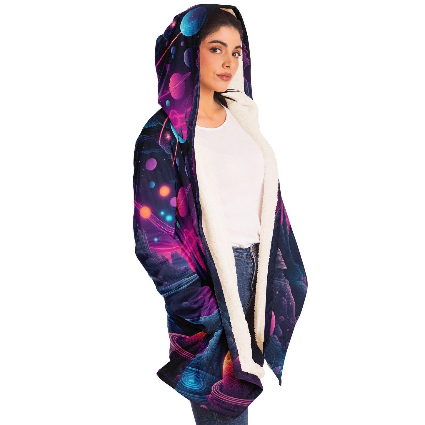 Epic Cloak - Cosmic Neon Dreams Hoodie Cloak